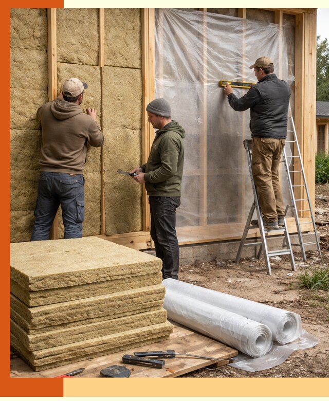 Утепление каркасного дома в Орске под ключ с гарантией качества