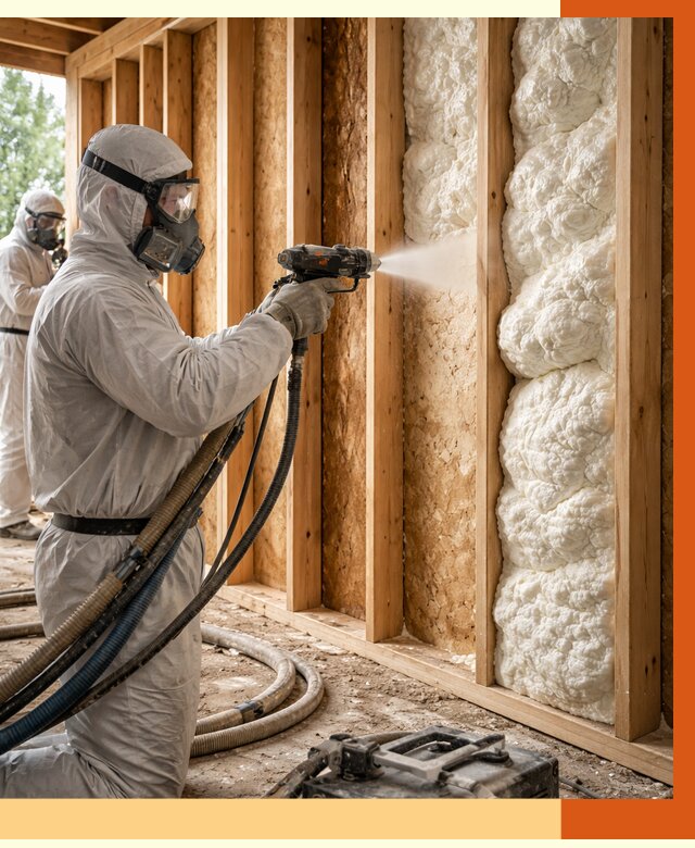 Утепление каркасного дома ППУ в Орске от 2895 руб./м2 — работа под ключ | ТепломастерРск