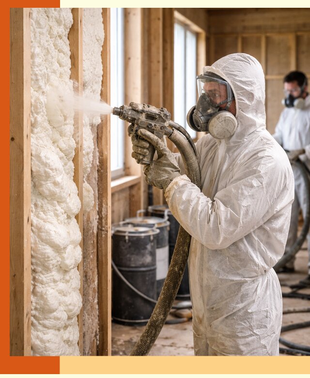 Утепление каркасного дома пенополиуретаном в Орске