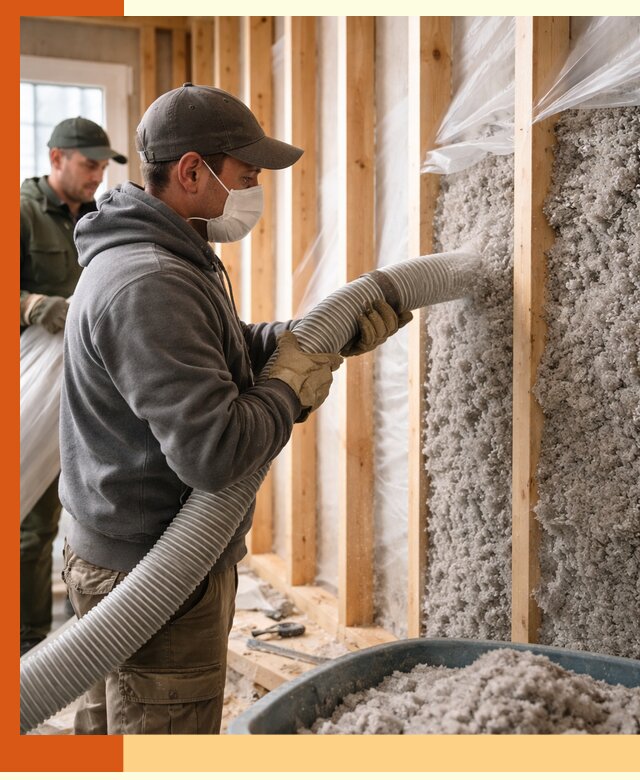 Утепление каркасного дома эковатой в Орске — качественно и надолго