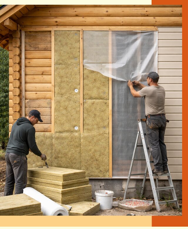 Утепление дома из бруса в Орске от 3878 руб./м2 — работы под ключ | ТепломастерРск