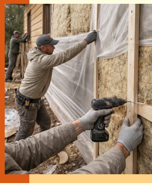 Утепление дома из бруса в Орске качественно и долговечно