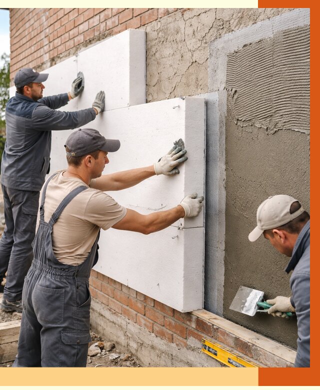 Утепление кирпичного дома в Орске от 4343 руб. под ключ | ТепломастерРск