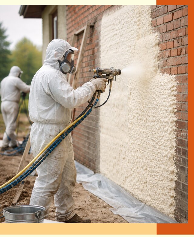 Утепление кирпичного дома ППУ в Орске под ключ от 6721 руб. | ТепломастерРск