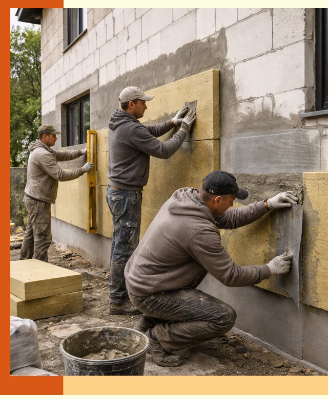 Утепление дома из газобетона в Орске качественно и долговечно