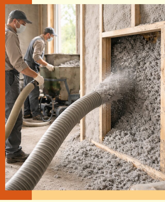 Утепление коттеджа эковатой в Орске с гарантией качества