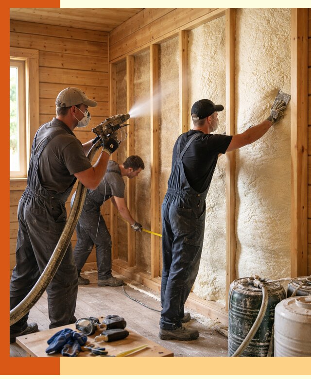 Утепление бани пенополиуретаном (ППУ) в Орске