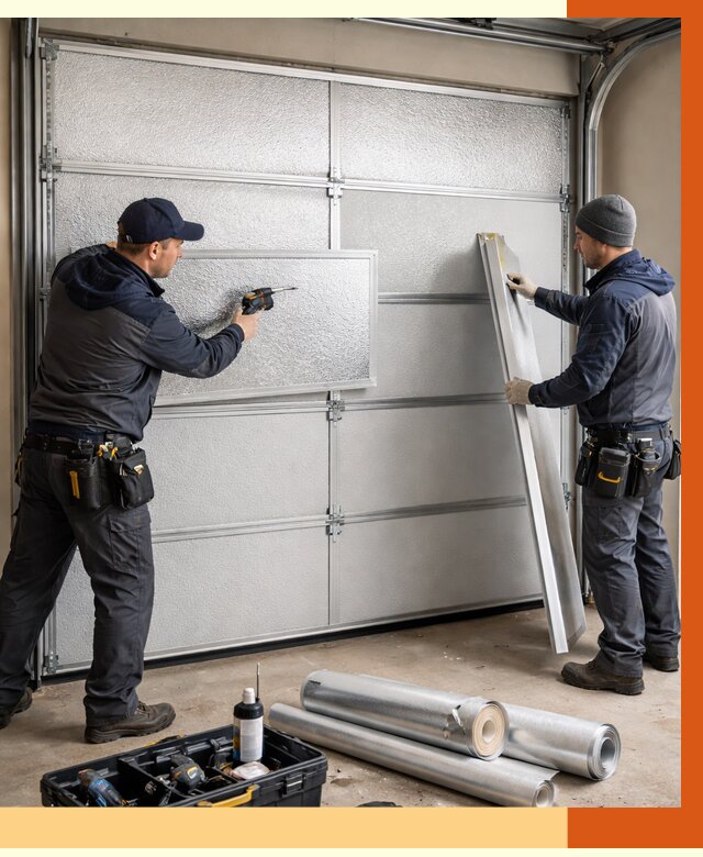 Утепление гаражных ворот в Орске от 8117 руб/м2 — надежно и быстро | ТепломастерРск