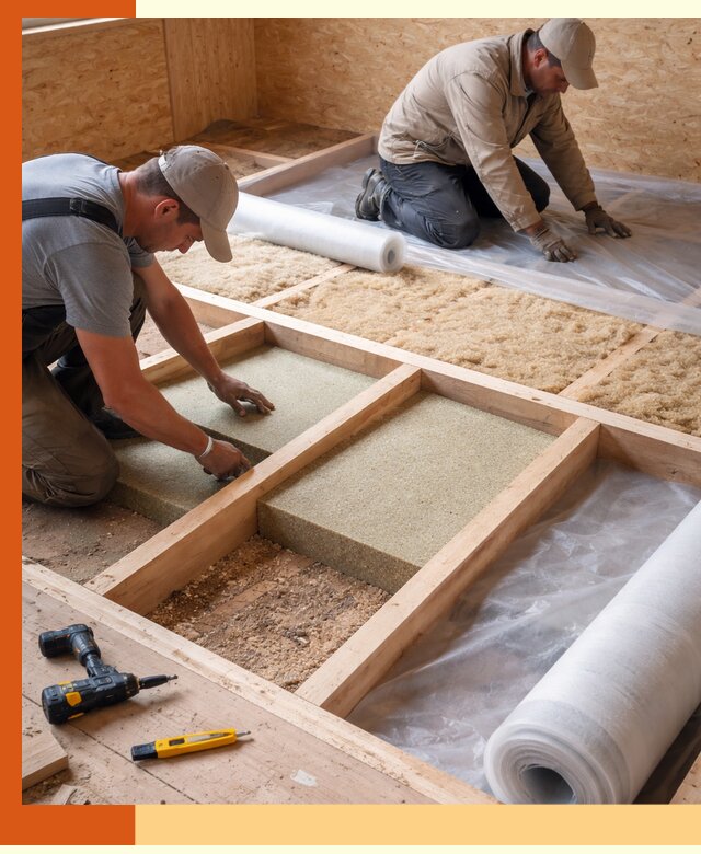 Профессиональное утепление деревянного пола в Орске