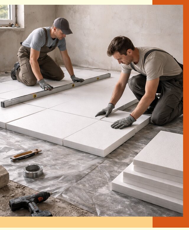 Утепление бетонного пола в Орске от 2585 руб/м2 — монтаж и цена | ТепломастерРск