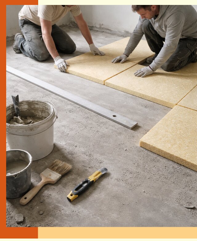 Утепление бетонного пола в Орске профессионально и недорого