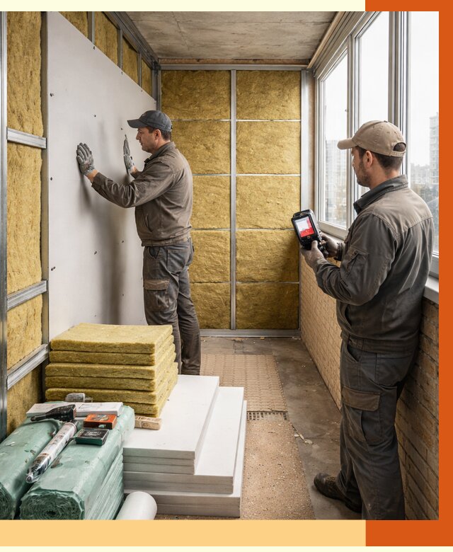 Утепление балкона в Орске от 4653 руб. под ключ | ТепломастерРск