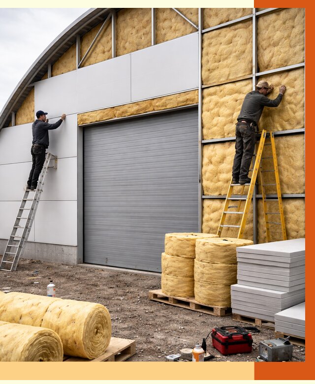 Утепление ангара пенополиуретаном в Орске от 7445 руб./м² — комплекс от ТепломастерРск