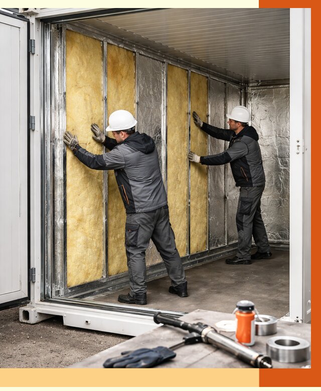 Утепление рефрижераторного контейнера в Орске от 46530 руб./м² | ТепломастерРск