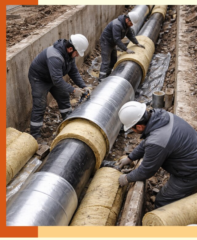 Утепление теплотрассы в Орске: утеплительные работы и материалы