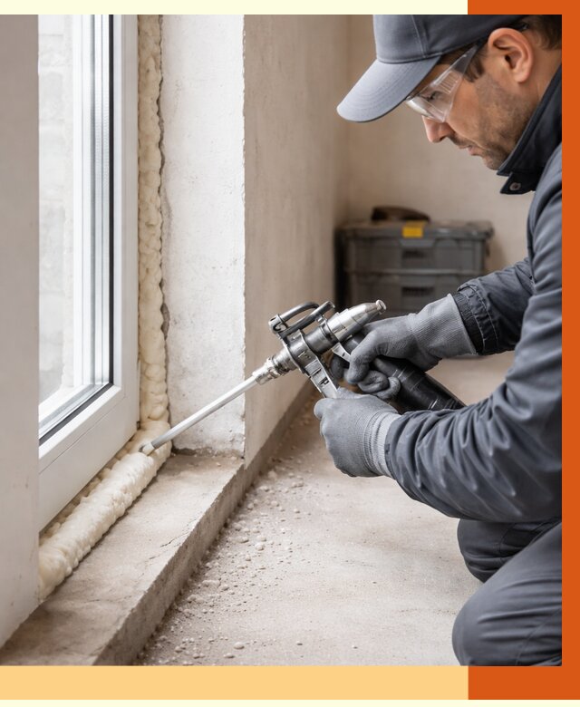 Герметизация стыков ППУ в Орске от 1706 руб. за м2 — утепление примыканий под ключ | ТепломастерРск