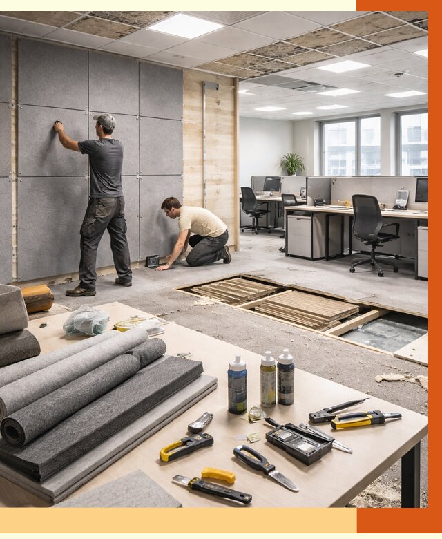 Профессиональная шумоизоляция офиса в Орске от 6980 руб. за м2 | ТепломастерРск