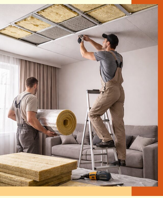 Шумоизоляция потолка в Орске от 2327 руб. под ключ | Профессионально — ТепломастерРск