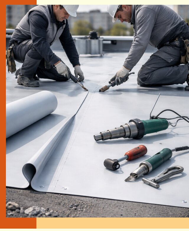 Гидроизоляция мембранной кровли в Орске: монтаж и ремонт быстро