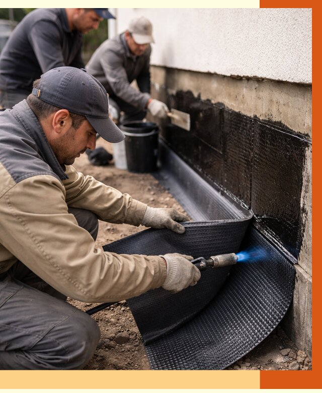 Гидроизоляция цоколя и отмостки в Орске от 8789 руб. — ТепломастерРск