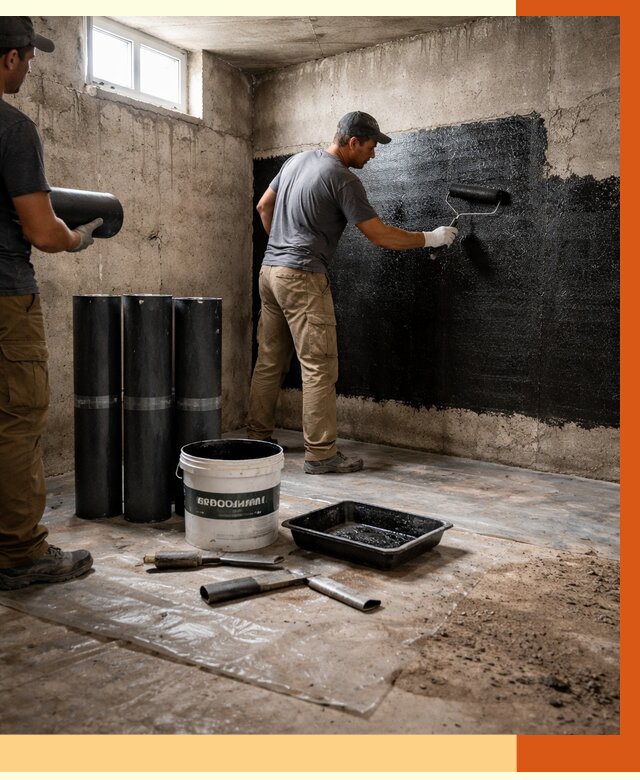 Гидроизоляция подвала в Орске от 3619 руб. под ключ | Профессионально — ТепломастерРск
