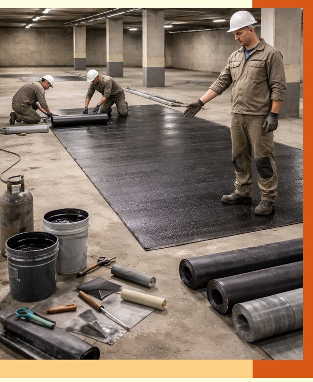 Гидроизоляция паркинга в Орске от 1241 руб/м² — профессиональная защита | ТепломастерРск