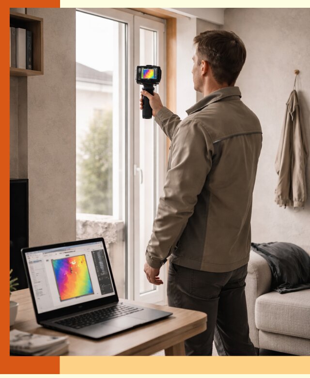 Тепловизионное обследование квартиры в Орске для поиска утечек тепла